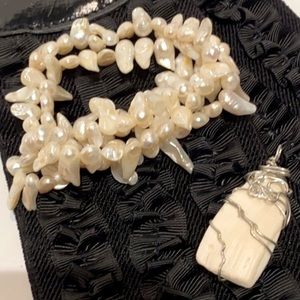 🆕 Freshwater pearl bracelets & wire wrapped shell
